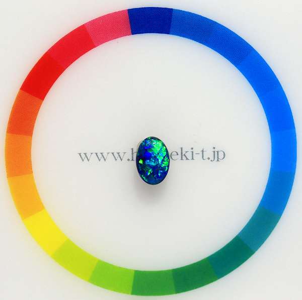 天然ブラックオパール 1.07ct【本筋グリーン】 高品質