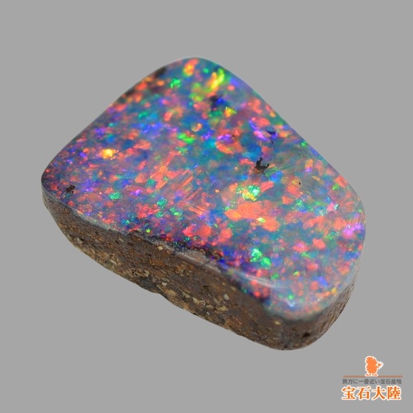 天然ボルダーオパール 2.20ct 【レッド美遊色】 オーストラリア・クルピー産