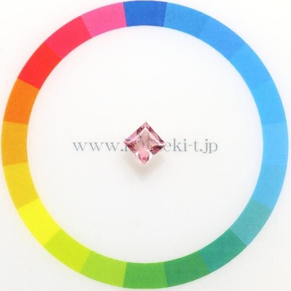 天然トルマリン 0.64ct 【ピンク】 プリンセスカット