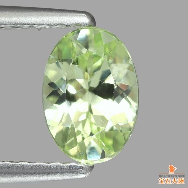 天然クリソベリル 0.90ct 【アップルグリーン】 オーバル