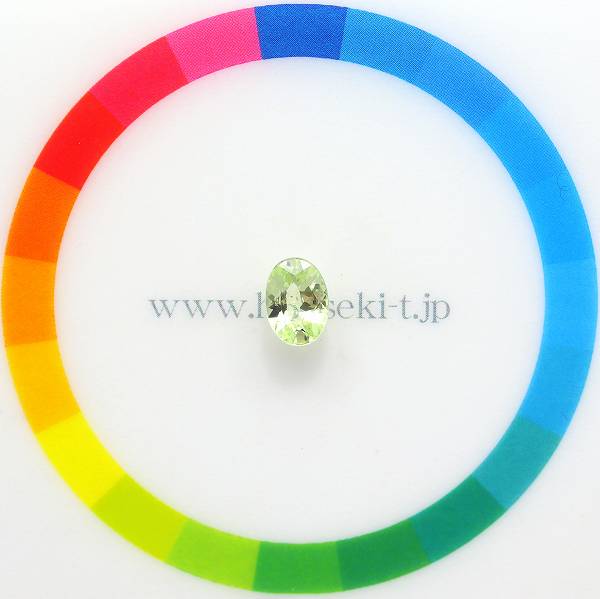 天然クリソベリル 0.90ct 【アップルグリーン】 オーバル