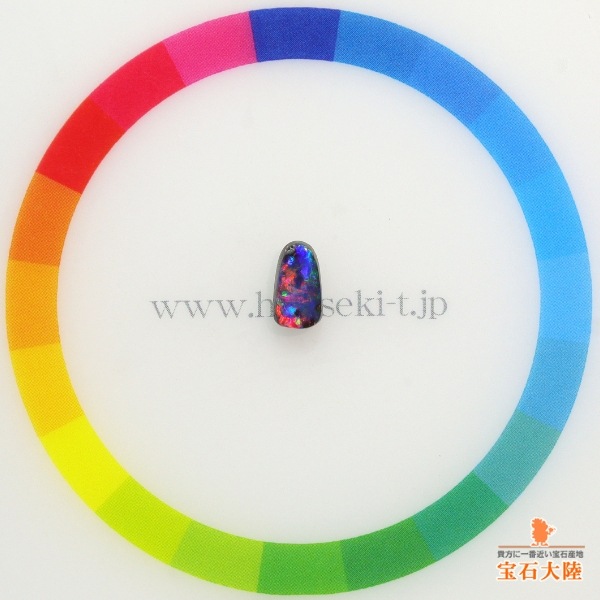 天然ボルダーオパール 0.53ct 【抜群美遊色】 オーストラリア