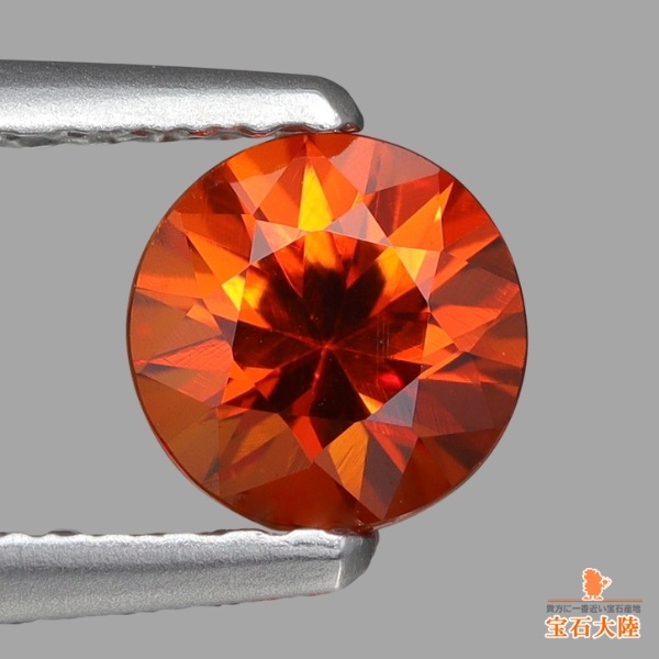 天然スペサルティンガーネット 0.82ct 【サンセットオレンジ】 ラウンド