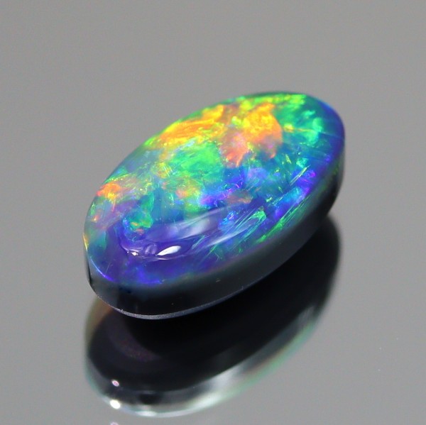 天然ブラックオパール 0.72ct 【カラフル美遊色】 鮮明