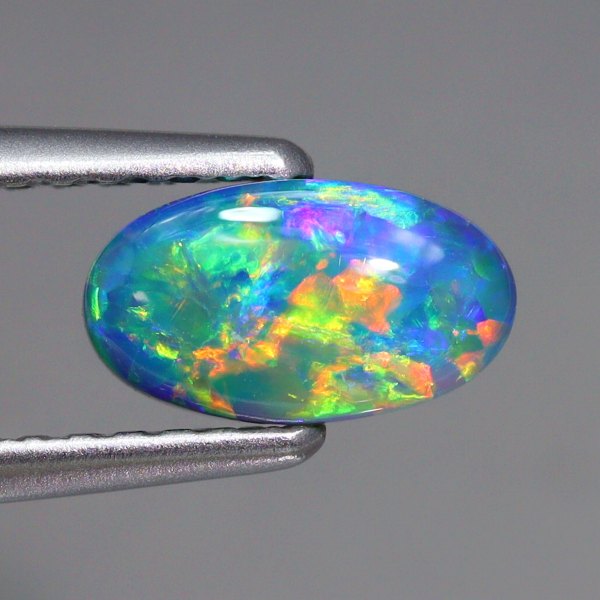 天然ブラックオパール 0.72ct 【カラフル美遊色】 鮮明