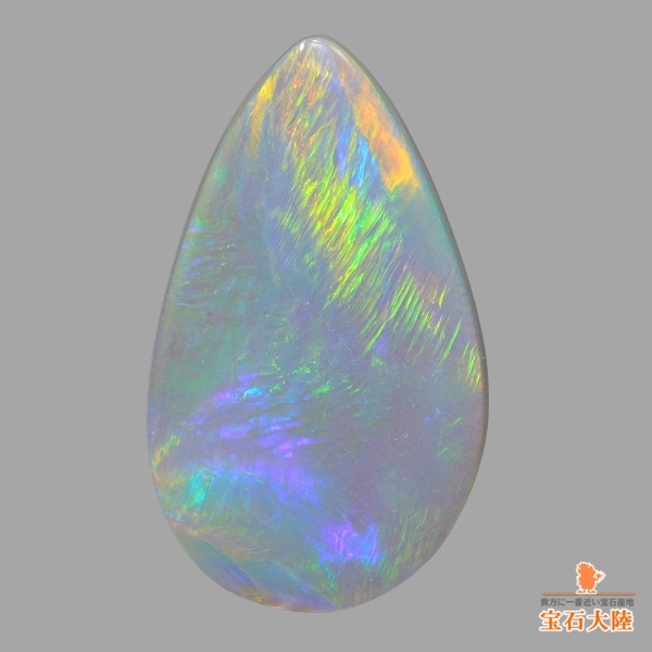 天然オパール 3.45ct 【ミルキーグリーン遊色】 オーストラリア