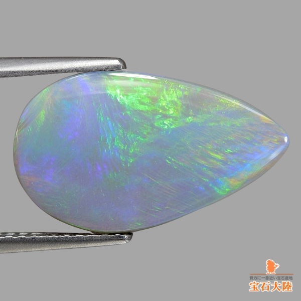 天然オパール 3.45ct 【ミルキーグリーン遊色】 オーストラリア