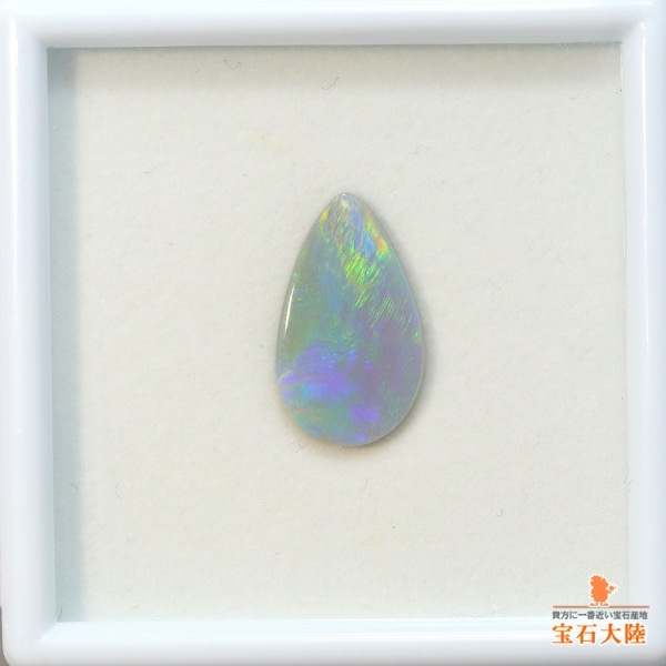 天然オパール 3.45ct 【ミルキーグリーン遊色】 オーストラリア