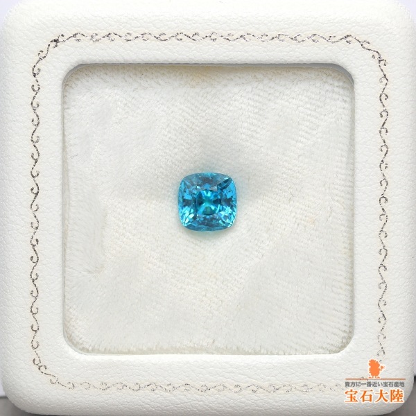 天然ジルコン 4.37ct 【美発色ブルー】 カンボジア
