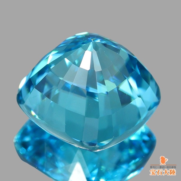 天然ジルコン 4.37ct 【美発色ブルー】 カンボジア