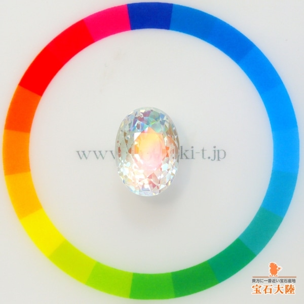 レインボーシラーにレインボー入り!?★アンデシンラブラドライト★オーダー受付中 天然アンデシンラブラドライト 2.36ct 【レインボーシラー】 美品