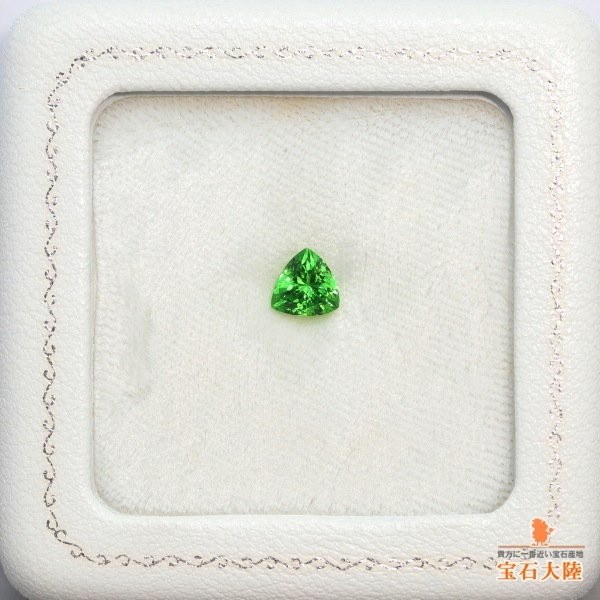 天然ツァボライトガーネット 1.01ct 【煌めくグリーン】 トリリアント タンザニア