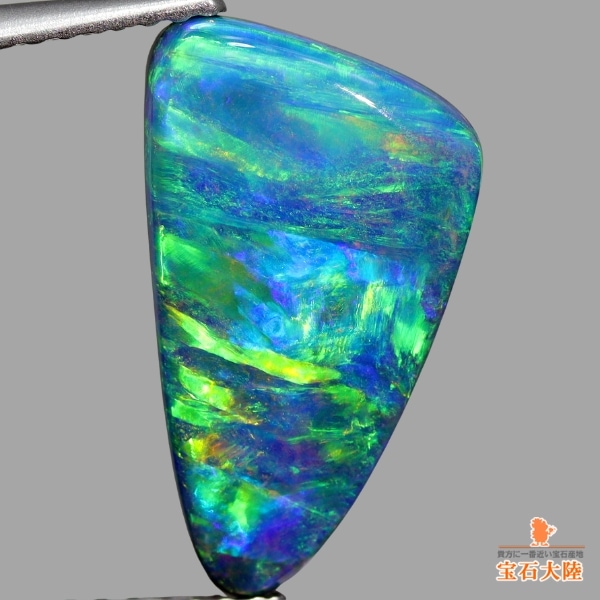 天然ボルダーオパール 3.95ct 【ネオン美遊色】 高品質 オパールトン産出