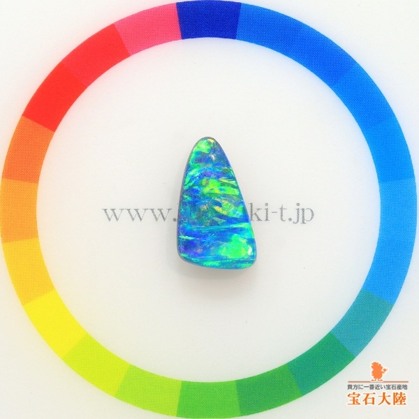 天然ボルダーオパール 3.95ct 【ネオン美遊色】 高品質 オパールトン産出