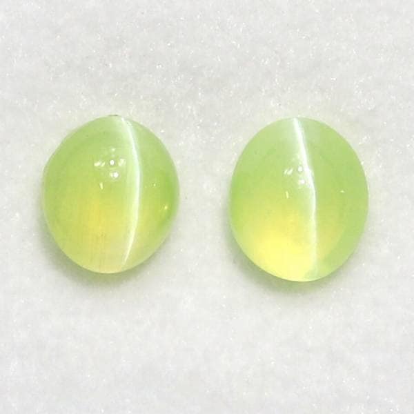 天然クリソベリルキャッツアイ 1.11ct/2P 【ペア】-宝石大陸 天然クリソベリルキャッツアイ 1.11ct/2P 【ペア】-宝石大陸