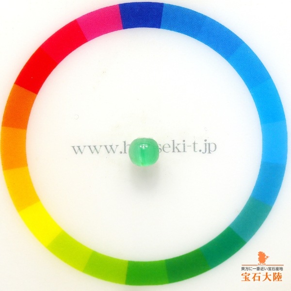 天然エメラルドキャッツアイ 0.69ct 【コロンビア】 中宝ソ付