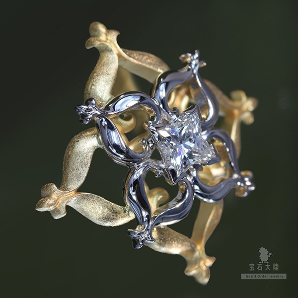 The Orchidea K18YG/Pt900ペンダントトップ GIA鑑定書