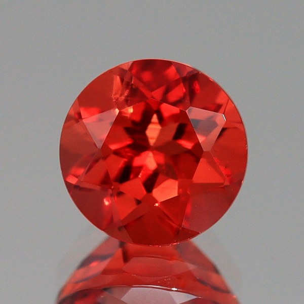 天然アンデシン 0.50ct 【オレンジニッシュレッド】 ラウンド