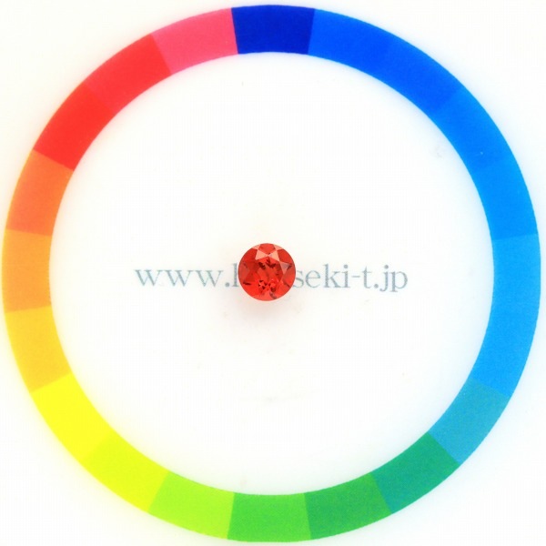 天然アンデシン 0.50ct 【オレンジニッシュレッド】 ラウンド