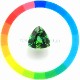 天然トルマリン 8.08ct 【マルチグリーン】 大粒トリリアント 日独ミニ鑑別付