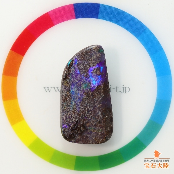 天然ボルダーオパール 21.69ct 【ディープパープル】 オーストラリア
