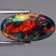 天然ブラックオパール 3.38ct 【黒生地・赤斑】美パターン　トッピン