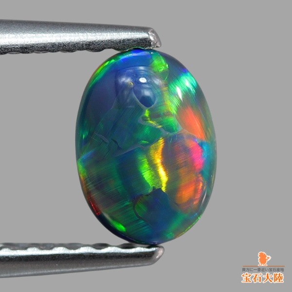 天然ブラックオパール 0.48ct 【マルチカラー美遊色】ライトニングリッジ