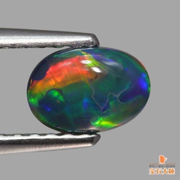 天然ブラックオパール 0.48ct 【マルチカラー美遊色】ライトニングリッジ