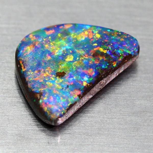 【天然ボルダーオパールルース2石】 天然ボルダーオパール 2.05ct 【マルチ美遊色】 ファンシー