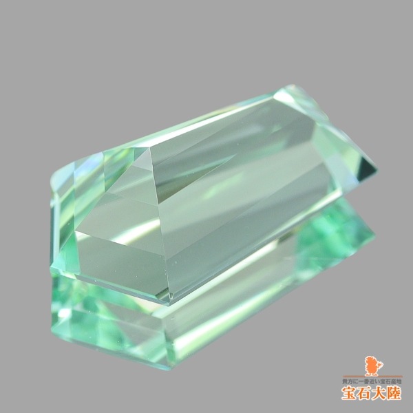 天然トルマリン 2.14ct 【爽快ミントカラー】 美品 アメリカンカット モザンビーク