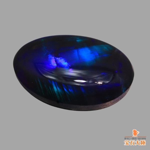 天然ブラックオパール 1.44ct 【美濃ブルー・リボン遊色  