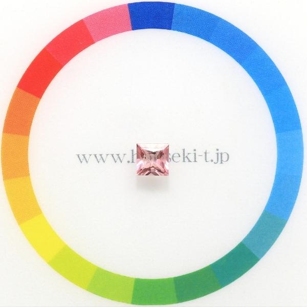 天然トルマリン 0.60ct 【ピンク】 プリンセスカット