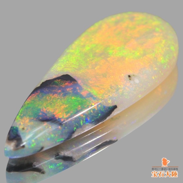 天然オパール 6.54ct 【金箔細工の様な遊色】 ミンタビー