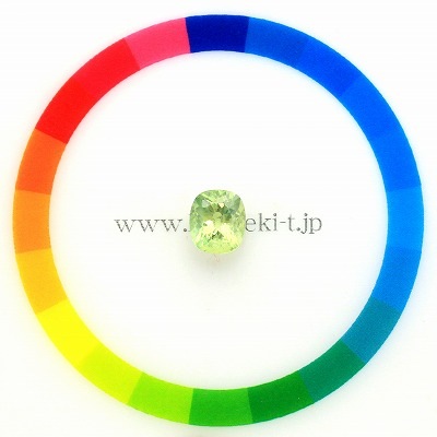 天然バナジウムクリソベリル 1.78ct 【ミント・UV蛍光】 中宝研ソ付