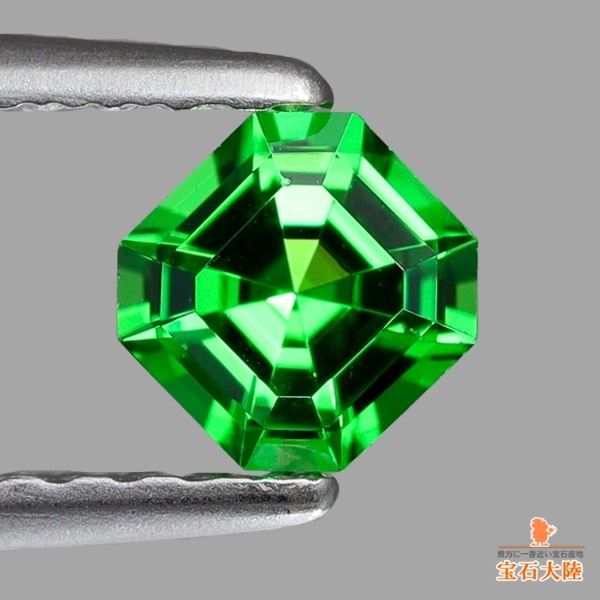 天然ツァボライトガーネット 0.33ct 【アッシャーカット】 タンザニア 