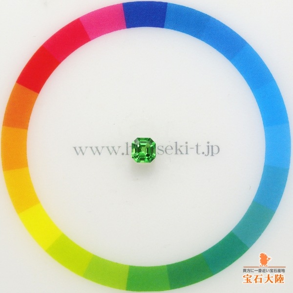 天然ツァボライトガーネット 0.33ct 【アッシャーカット】 タンザニア 