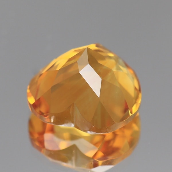 【天然】✨シトリン 天然シトリン 10mm 【ハート】ワンランクアップの輝き