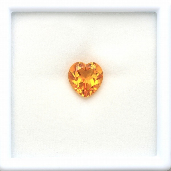 天然シトリン 10mm 【ハート】ワンランクアップの輝き