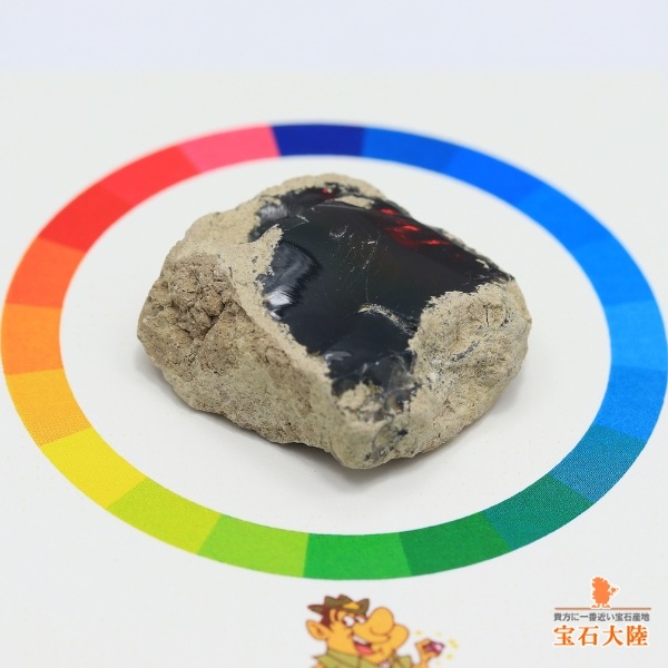 天然エチオピアオパール 29ct  【ブラック】 原石