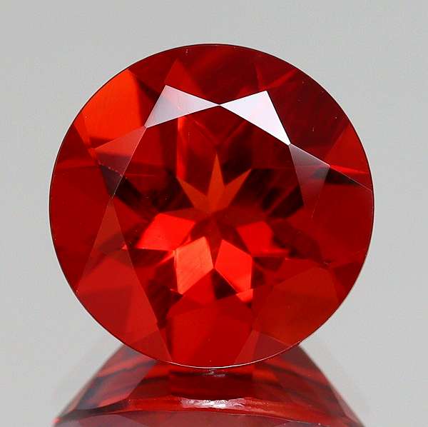 天然アンデシン 2.11ct 【美色レッド】 ラウンドカット