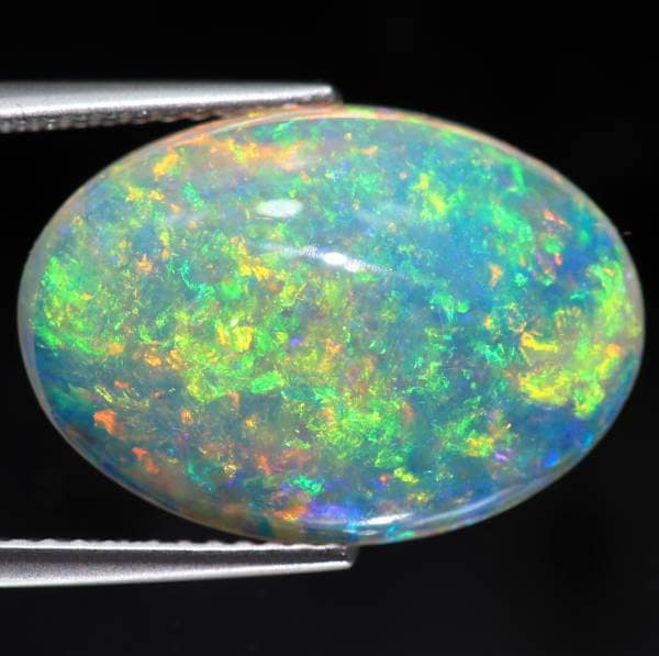 天然ホワイトオパール 5.54ct 【美遊色】 カラフル
