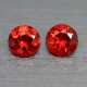 天然アンデシン 0.46ct/2P 【オレンジニッシュレッド】 ペア