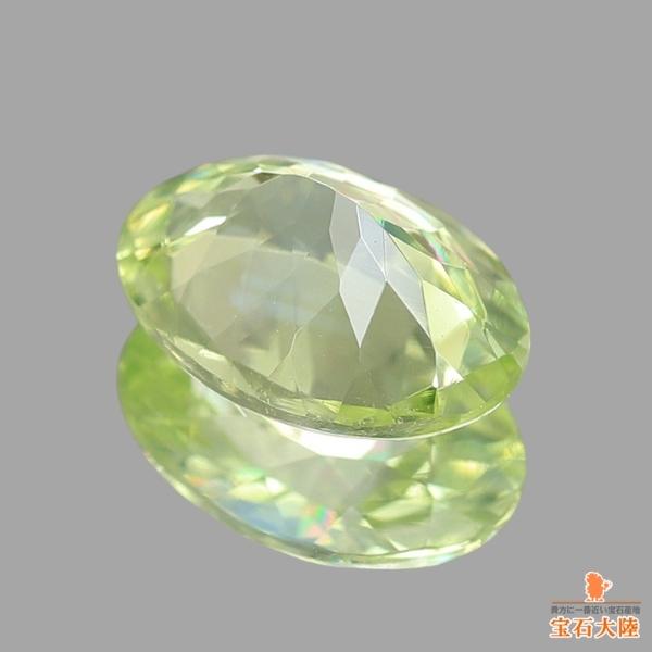 天然クリソベリル 0.85ct 【アップルグリーン】 オーバル