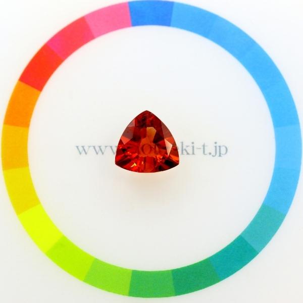 天然アンデシン 2.10ct 【美色レッド】 トリリアントカット