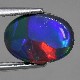 2.12ct天然ブラックオパール【本格レッド遊色】激変　中宝研鑑別書