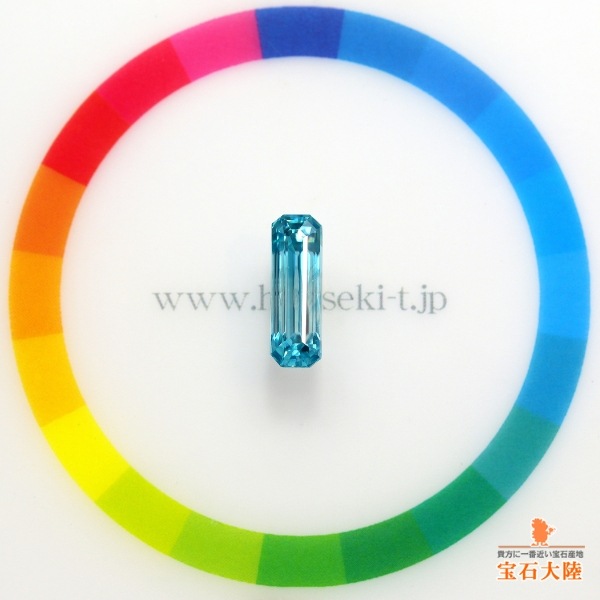 天然ジルコン 3.33ct 【バイカラーブルー】 カンボジア