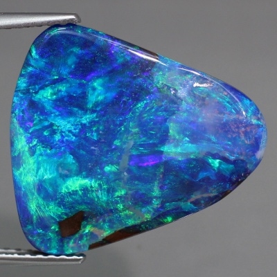 天然ボルダーオパール 12.44ct 【オーシャンブルー遊色】