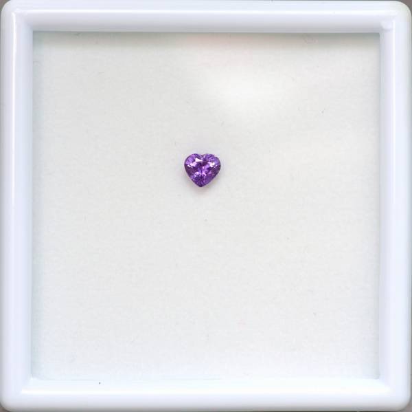 天然サファイア0.43ct【バイオレットパープル】ハートシェイプ 天然サファイア0.43ct【バイオレットパープル】ハートシェイプ