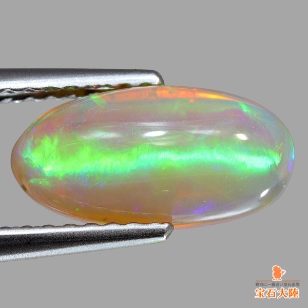 天然オパールキャッツアイ 1.81ct 【エレクトリックライン】 ライトニングリッジ 中宝鑑別
