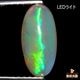 天然オパールキャッツアイ 1.81ct 【エレクトリックライン】 ライトニングリッジ 中宝鑑別